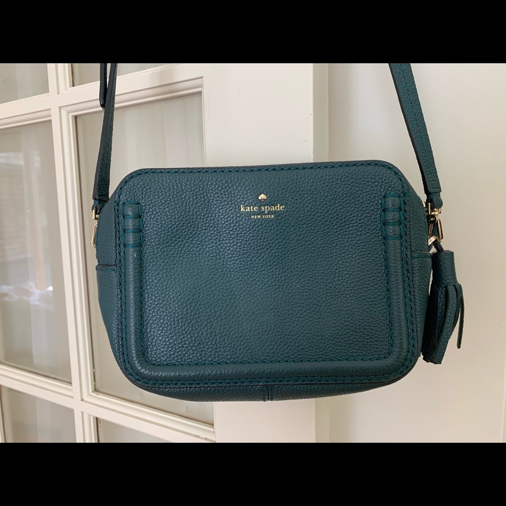 Dark green Kate spade cross body or clutch